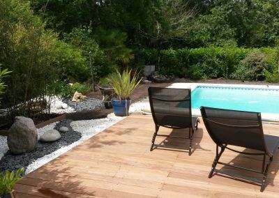 Aménagement terrasse jardin bain de soleil